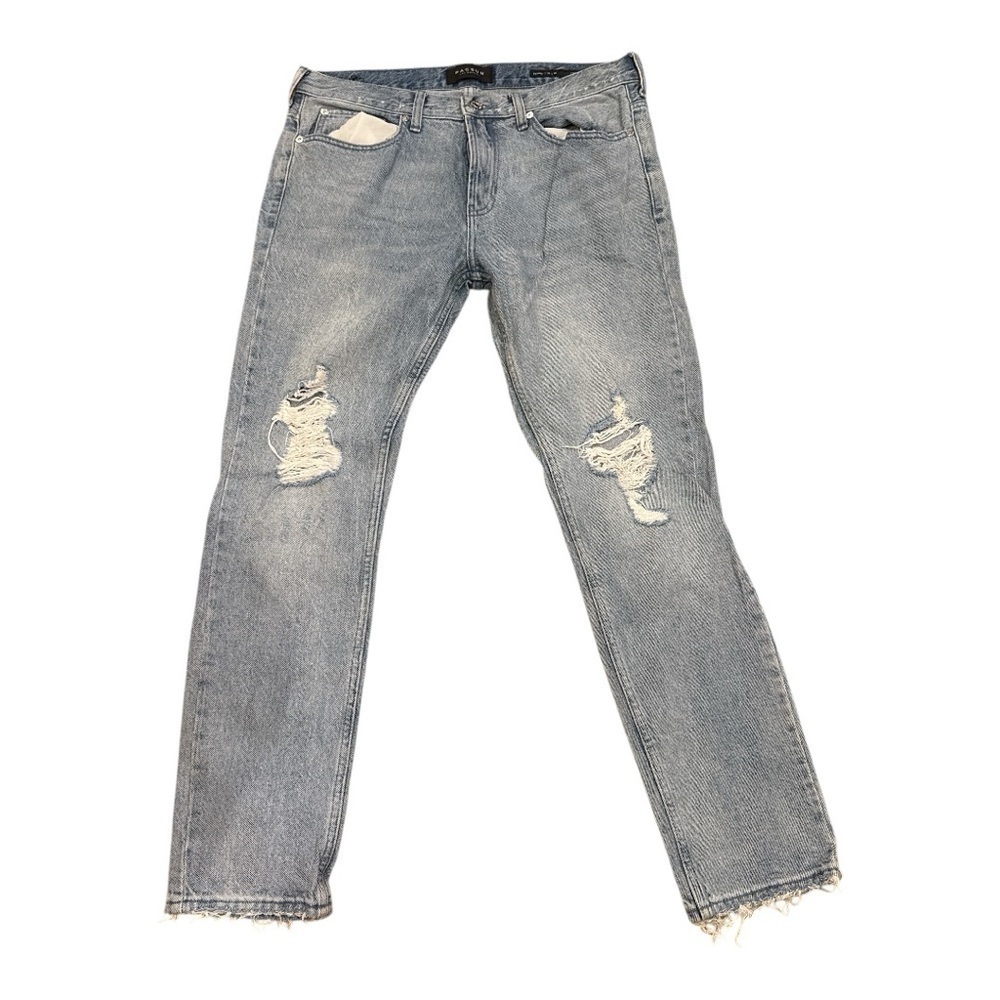 PACSUN Light Blue Ripped Slim Jeans